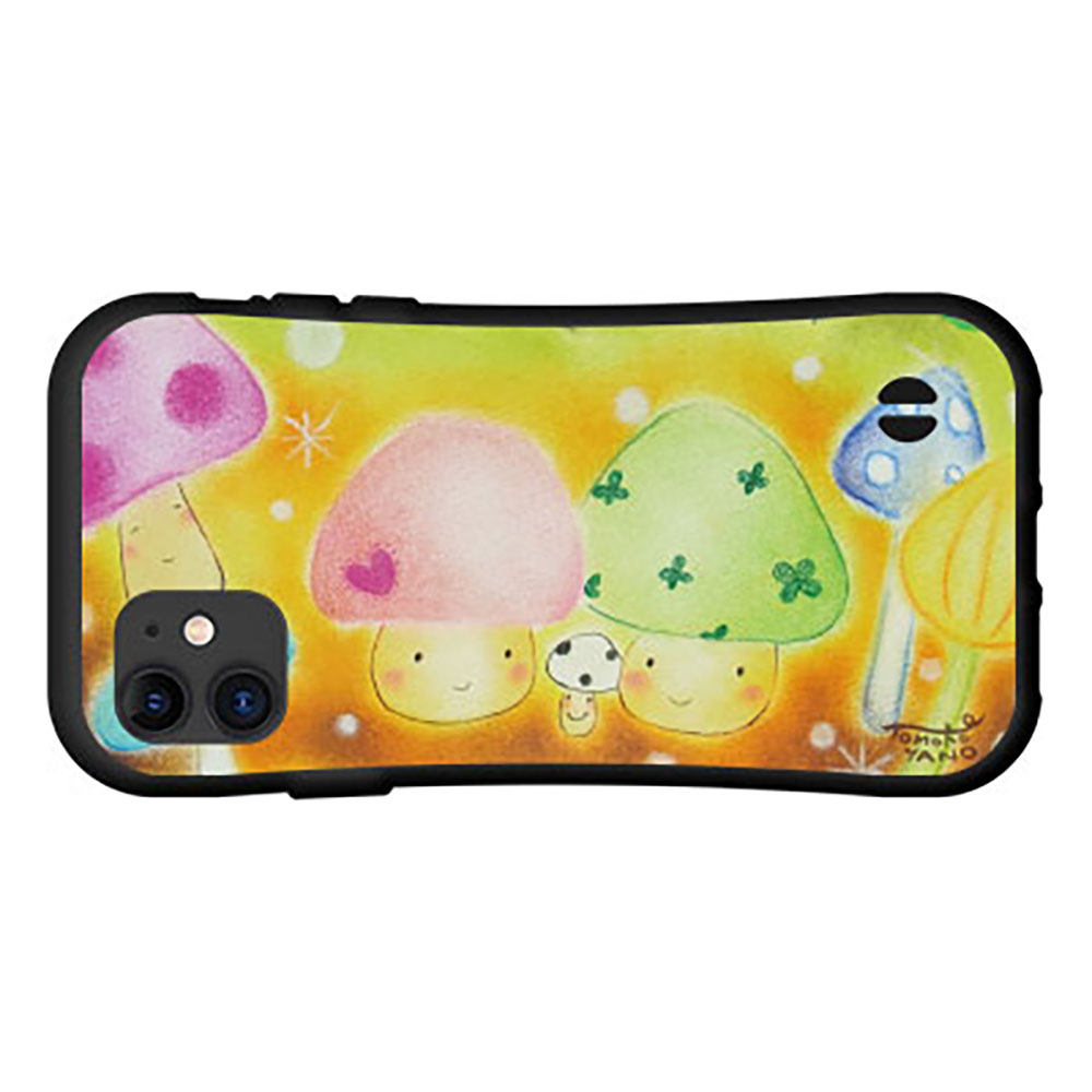 iPhone 12 12 mini 12 Pro 12 Pro Max 11 11 Pro SE (第2世代) XS XR X 8 7docomo au SoftBank落としても割れにくい驚きの衝撃吸収力豊富なオリジナルデザイン耐衝撃 ハイブリッドケースきのこのパーティー