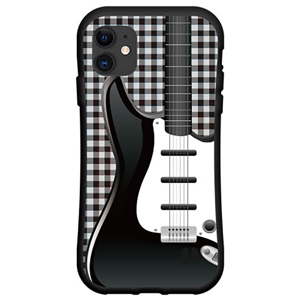 液晶保護ガラスフィルム付 iPhone 13 Pro Maxアイフォン サーティーン プロ マックスdocomo au SoftBank落としても割れにくい驚きの衝撃吸収力豊富なオリジナルデザイン耐衝撃 ハイブリッドケースギターとチェック