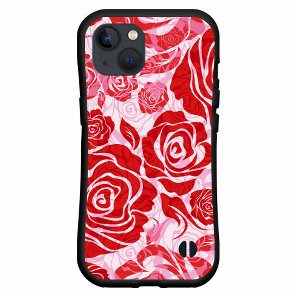 iPhone 15アイフォン フィフティーンdocomo au SoftBank 楽天モバイル落としても割れにくい驚きの衝撃吸収力豊富なオリジナルデザイン耐衝撃 ハイブリッドケースフラワー(type009)