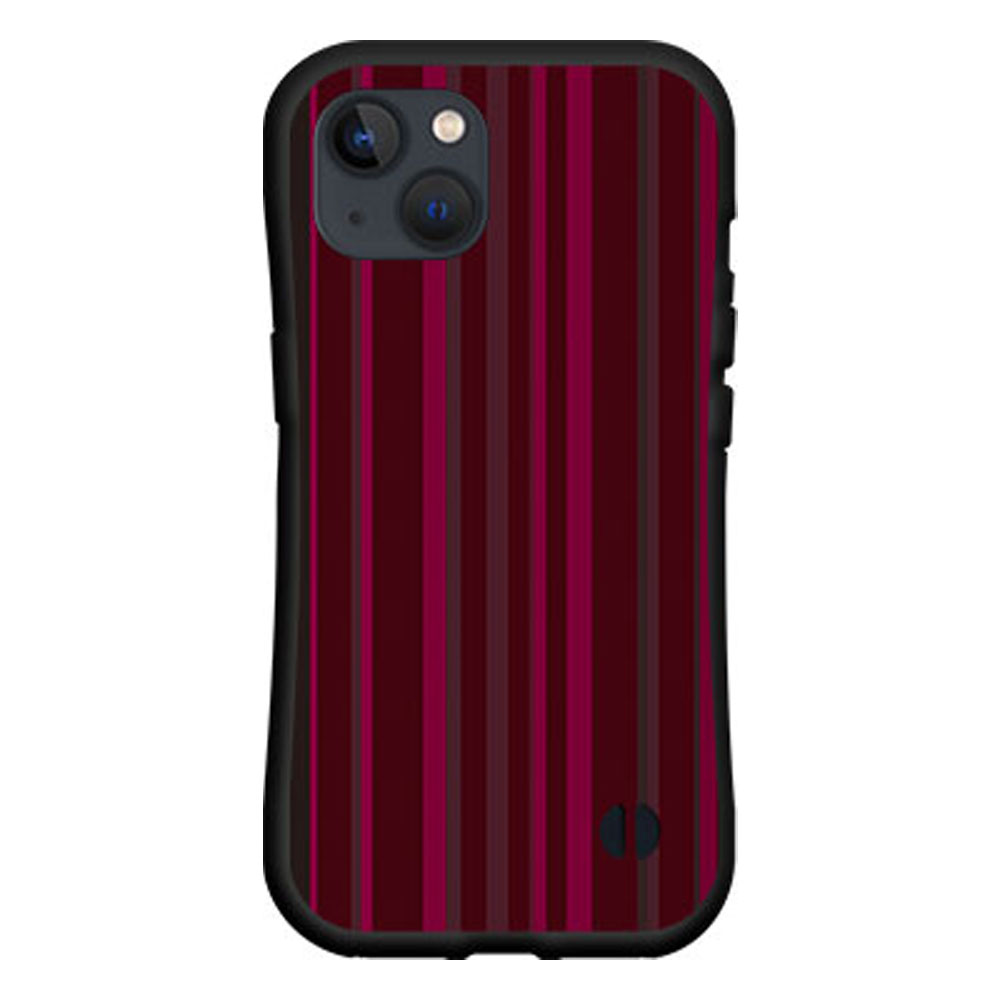 iPhone 14アイフォン フォーティーンdocomo au SoftBank落としても割れにくい驚きの衝撃吸収力豊富なオリジナルデザイン耐衝撃 ハイブリッドケースボルドーストライプ