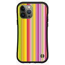 iPhone 15 Pro Maxアイフォン フィフティーン プロ マックスdocomo au SoftBank 楽天モバイル落としても割れにくい驚きの衝撃吸収力豊富なオリジナルデザイン耐衝撃 ハイブリッドケースカラフルストライプ type003(2)