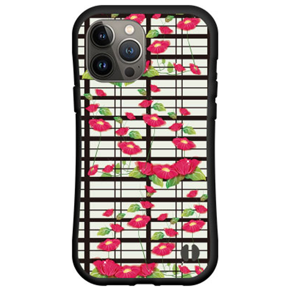 iPhone 14 Pro Maxアイフォン フォーティーン プロ マックスdocomo au SoftBank落としても割れにくい驚きの衝撃吸収力豊富なオリジナルデザイン耐衝撃 ハイブリッドケース和風格子柄あさがお