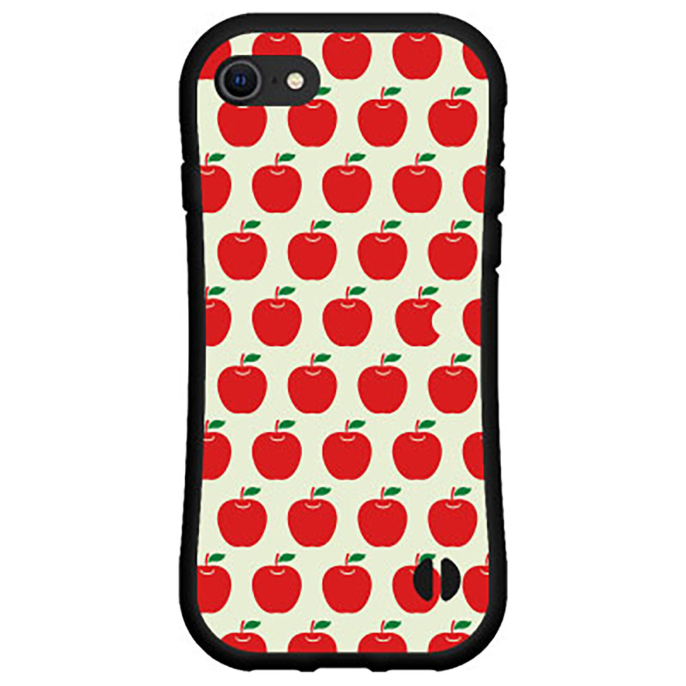 液晶保護ガラスフィルム付 iPhone SE (第2世代) アイフォン エスイー2020 SE2docomo au SoftBank落としても割れにくい驚きの衝撃吸収力豊富なオリジナルデザイン耐衝撃 ハイブリッドケースりんごひとつ食べた