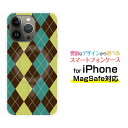 iPhone 14 14Plus 14Pro 14ProMax 13 13Pro 13miniMagSafe対応 スマホ ケース 衝撃吸収Argyle(アーガイ...