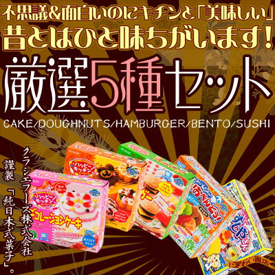 【在庫アリ】〔お得な5個セット〕知育菓子 厳選5種セット（おすし・お弁当・ドーナツ・ハンバーガー・ケーキ）【 ねるねるねるね のクラシエが贈る “ 作れる 食べれる ” お菓子シリーズ ハッピーキッチン ＆ ポッピンクッキン (クッキングトイ) 】【fs04gm】