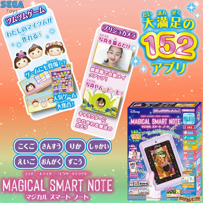 【お得なセット】ディズニー&ディズニー/ピクサーキャラクターマジカルスマートノート本体+専用ソフトマジカルスマートキーボード+セガトイズACアダプター