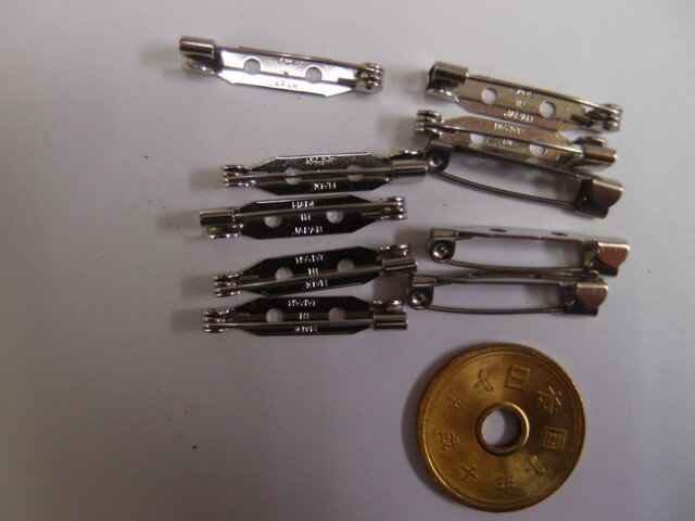 造花ピン　　ブローチピン　1袋（10ケ入）