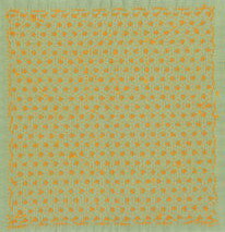 オリンパス 刺し子キット 一目刺しの花ふきん 角亀甲つなぎ（うぐいす） SK-361