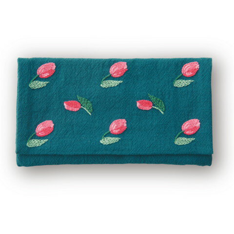 オリムパス フランスししゅうキット ポーチ チューリップ 9090