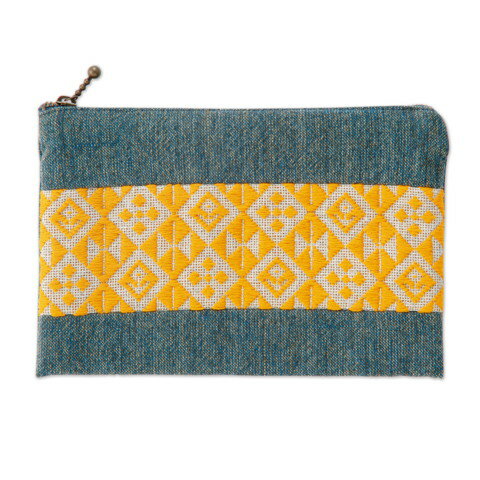 オリムパス 手芸キット こぎん刺し こぎん101 平ポーチ 山吹色 刺し子