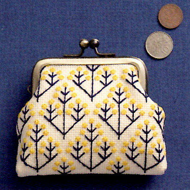 ルシアン コスモ LECIEN 刺しゅうキット がまぐち 黄色い木の実 2308