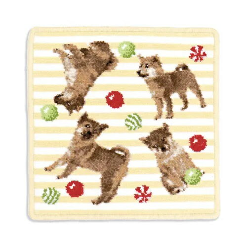 cococi wanko シバ犬 シェニール織 ハンカチタオル 824-373