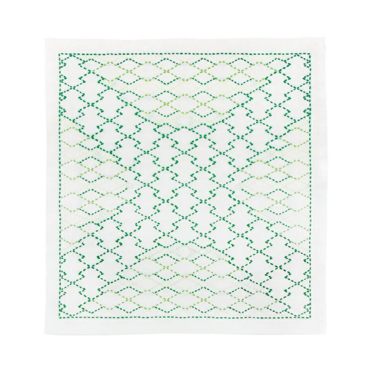 オリムパス 刺し子キット 花ふきん 松皮菱 SK-476