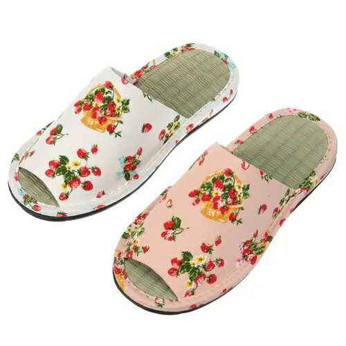 いちご柄畳中 スリッパ 日本製 842-012