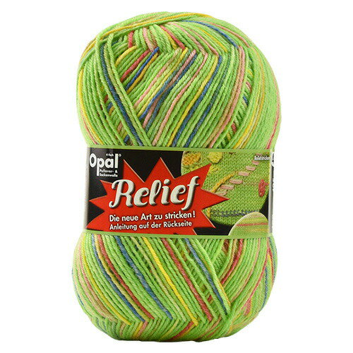 毛糸 Opal-オパール- レリーフ 4ply/4本撚り Linie 9492.イエローグリーン系マルチカラー (M)_b1jのサムネイル