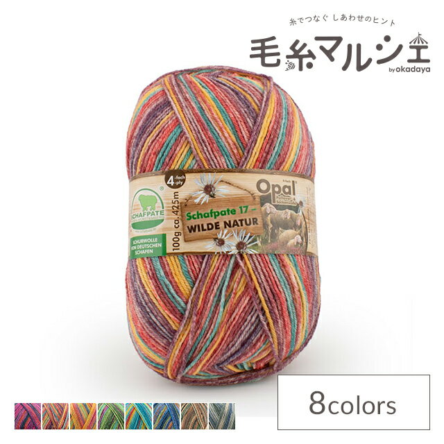 Rakuten - 毛糸 Opal-オパール- シャーフパーテ17 4ply/4本撚り 11590.散策 06Co99j