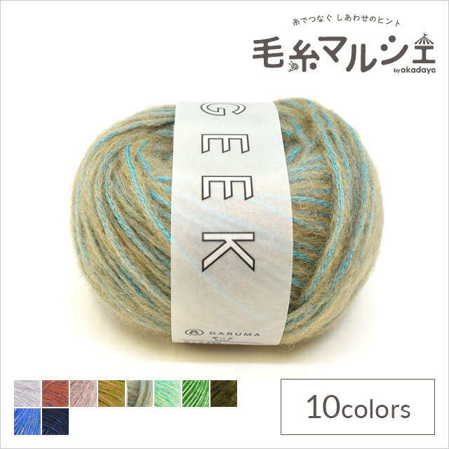 毛糸 ダルマ（横田） ギーク 10.ベージュターコイズブルー (H)_5b_のサムネイル