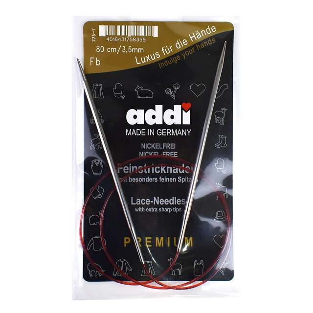 乐天商城 - addi-アディ- 輪針 80cm/3.5mm（775-7） シルバー 06Cq99_
