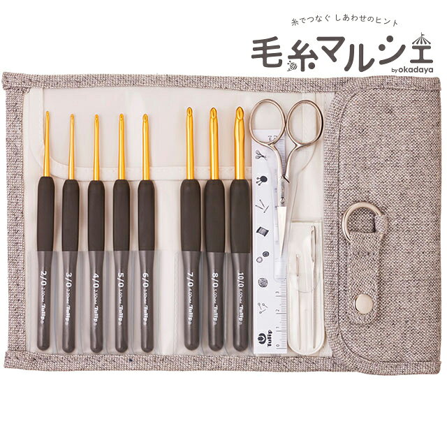 樂天商城 - Tulip-チューリップ- エティモ クッショングリップ付きかぎ針セット（TES-001） ロイヤルシルバー 06Cq99_