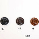皮風ボタン 4ツ穴釦ステッチ 15mm 5サイズ NC1030【コート/スーツ/服地釦/プラスチック/15mm/18mm/20mm/23mm/25mm/国産】
