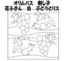 オリムパス 花ふきん布パック 白 ぶどうとリス【オリンパス/刺し子布/さしこ布/こぎんさし/日本製/手仕事/母の日プレゼント/母の日贈り物/リハビリ手芸】