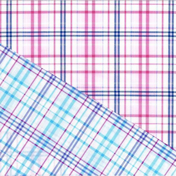 シャーティング生地 " LOVE CHECK " 829895 　YUWA 　タータンチェック/ピンク/サックス/ハンドメイド/..