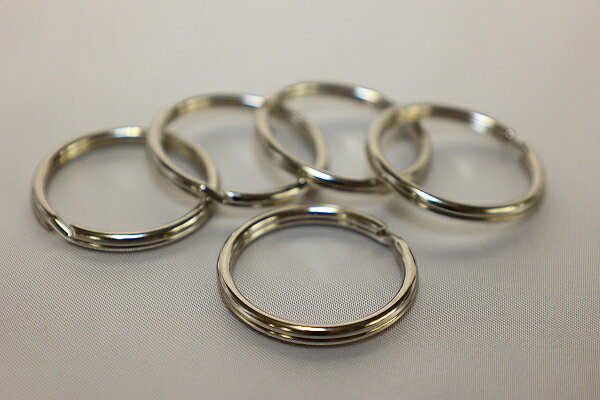 Rakuten - ニコイル平型 約30mm　25mm　18mm　各5個セット【接続金具/キーリング/二重カン/大サイズ/ オシャレでかわいいバックチャームチェーンホルダーなどハンドメイドに/国産】