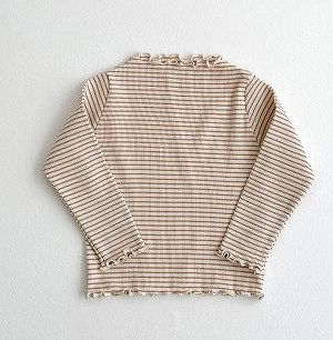 フリル 長袖トップス 花柄 ボーダー ドット柄...の紹介画像2
