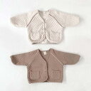 韓国風子供服 Vネック キルティング ジャケット コート ジャンバー トップス 男女兼用 キッズ服 ベビー服 赤ちゃん 子供服 厚手 2色 60cm/70cm/80cm/90cm/100cm【予約商品】【納期2~3週間程度】