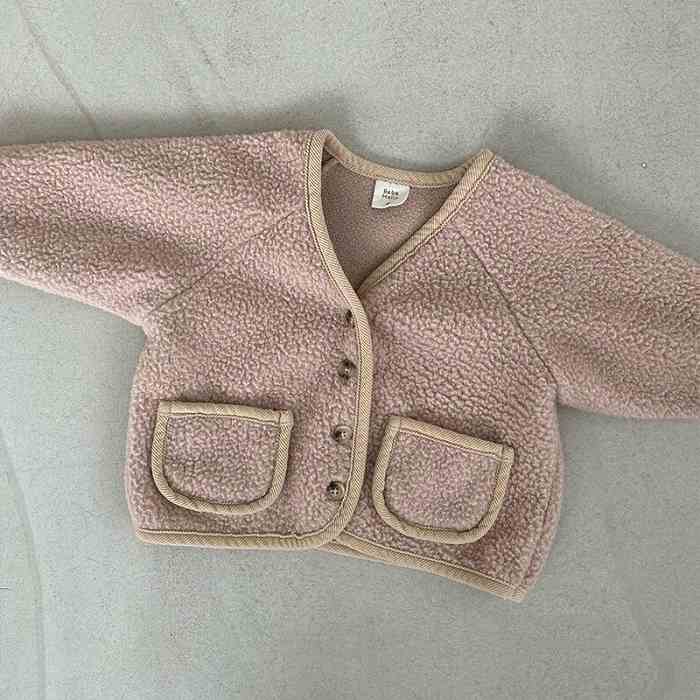 Vネック ボア コート ジャンバー トップス 男女兼用 キッズ服 ベビー服 赤ちゃん ...