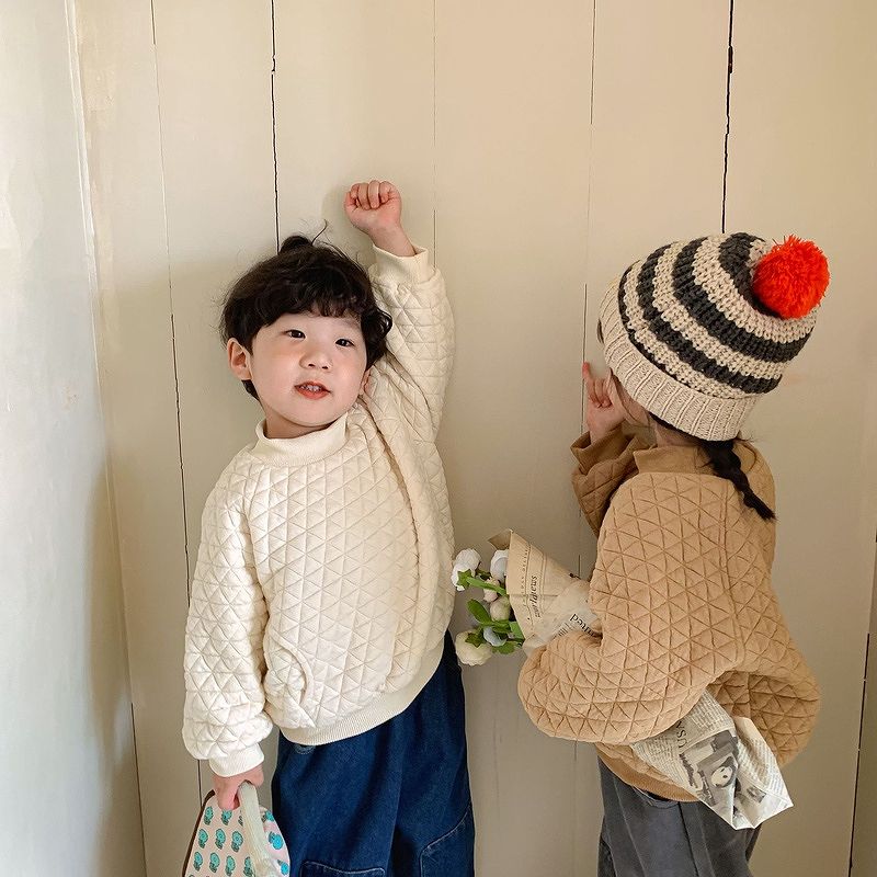 キルティング 裏起毛 トップス 厚手 長袖 ゆったり トレーナー スウェット Tシャツ...