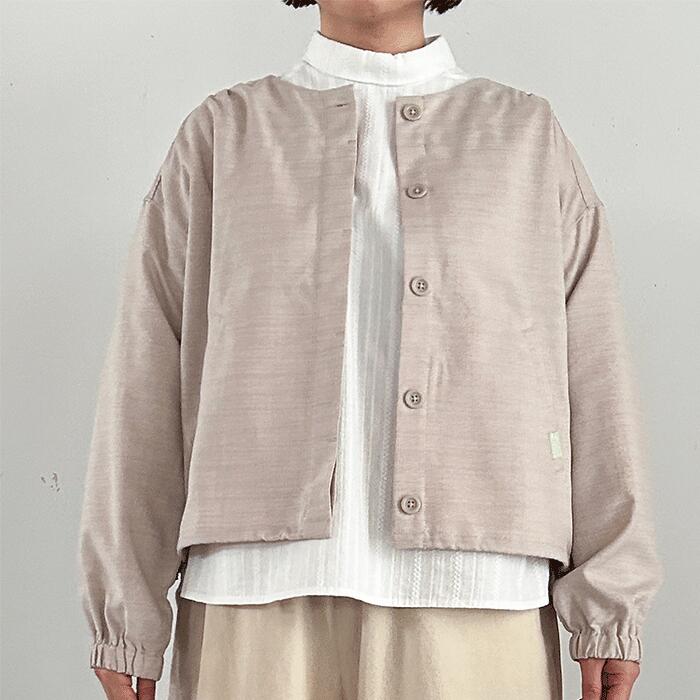Rakuten - Keitto プルオーバー ブルゾン 2色展開 2点セット ブルゾン 羽織 レディース服 春 お出かけ ナチュラル 大人カジュアル かわいい 新作 春服 ブラウス