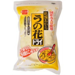 ★ 商品名 うの花ドライ 内容量 100g 商品説明 食物繊維やカルシウムがたっぷり含まれている国内産おからを特殊製法で使いやすい粉末タイプに仕上げました。 原材料 大豆（国産） 栄養成分 100gあたり エネルギー416kcal、たんぱく質24.0g、脂質14.3g、糖質7.7g、食物繊維41.1g、ナトリウム8mg（食塩相当量0.02g)、カルシウム280mg 保存方法・注意事項 直射日光・高温多湿の場所を避けて保存してください。※黒いつぶは大豆のはい芽が熱で変色したもので、品質には問題ありません。開封後はお早めにお召し上がりください。 賞味期限 商品パッケージに記載 広告文責 奈良恵友堂有限会社連絡先：0743‐53‐1893 販売者 健康フーズ株式会社 製造者 株式会社豆彦 ■■