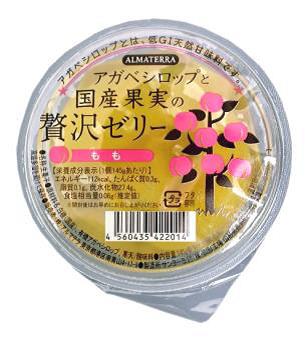 1019055-kfosko アガベシロップと国産果実の贅沢ゼリー もも　145g【アルマテラ】【夏季限定】