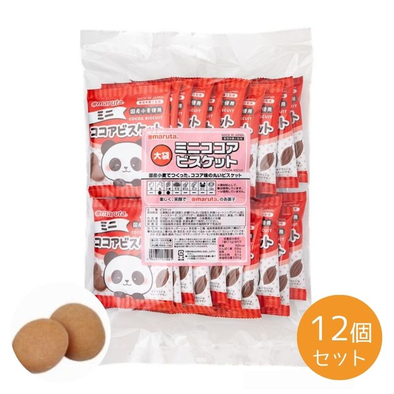 【お取り寄せ商品】スマイル 大袋ミニココアビスケット 220g（11g×20袋）×12袋セット【太田油脂】10225..