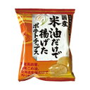 3004113-oskf 国産米油だけで揚げたポテトチップス うす塩 60g【深川油脂工業】