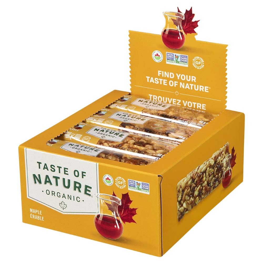 Taste of Nature オーガニックフルーツ&ナッツバー・メープル40g×16本セット【むそ...