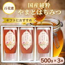 はちみつボトル3本セット (国産純粋蜂蜜500g × 3本セット)【やまと蜂蜜】【送料込み】C-210-ya
