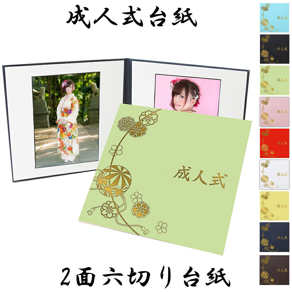 成人式 写真 アルバム 台紙 男 女 2面6切 a4 丸枠【まり 中枠白色】送料無料 表紙色 2面六切 2面A4 2面六つ切り 手作り 無地 中枠付き スタジオ 写真館 フォト ポーズ 焼き増し 前撮り 後撮り 振袖 記念 持ち込み データ ギフト 日本製