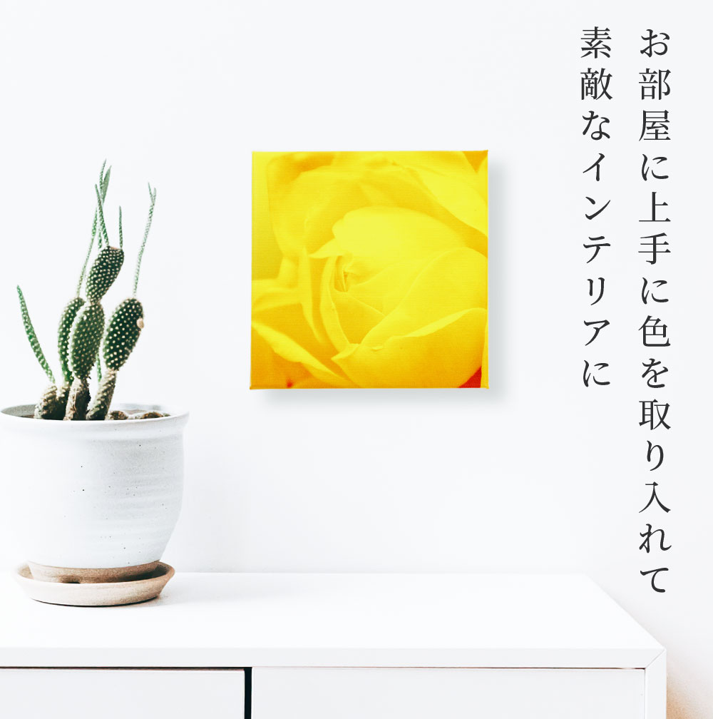 風水 キャンバスプリント アートパネル 【アートフラワーR 20cm×20cm】キャンバスボード キャンバスパネル インテリア 方位 色 玄関 リビング おしゃれ 花のパネル方角と色の相性の良いパネルを飾ろう