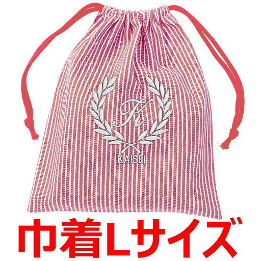 【追加用】Lサイズ巾着 葉ロゴ赤ストライプ 【追加用】Lサイズ巾着 葉ロゴ赤ストライプ