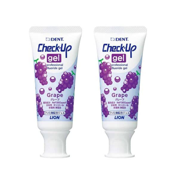 【対象商品PT10倍開催中】 ライオン DENT. チェックアップジェル グレープ 60g 2本【送料無料】【最安値挑戦中】