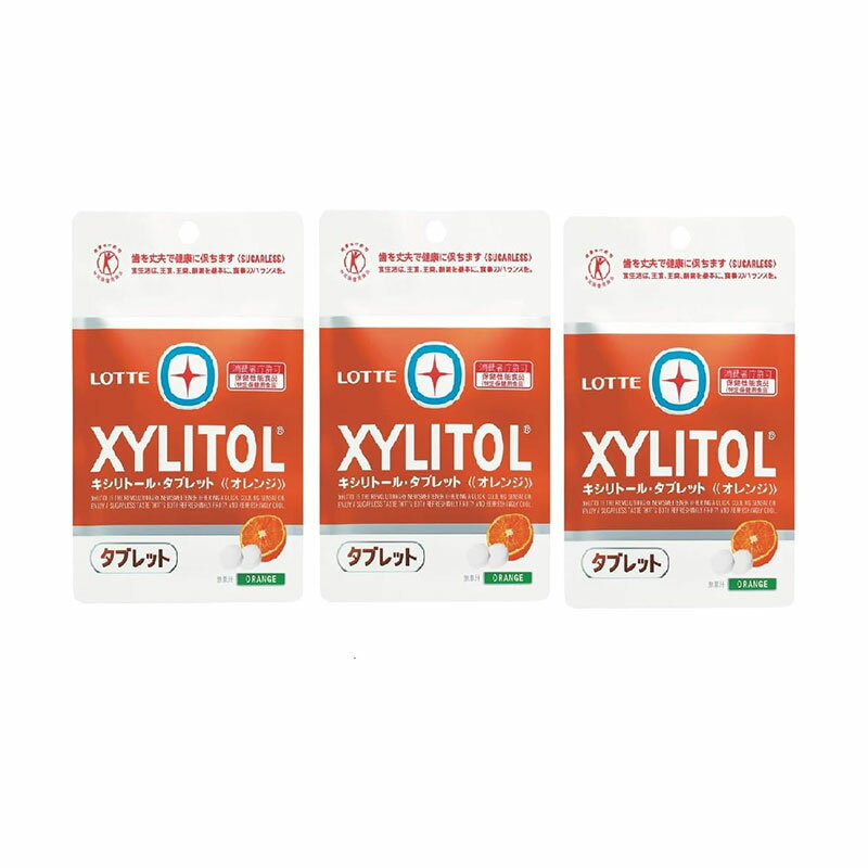 【期間限定！対象商品PT10倍開催中】 ロッテ キシリトール タブレット オレンジ 35g 3袋 【送料無料】【最安値挑戦中】