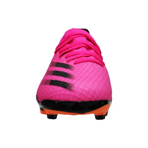 ジュニアエックスゴースト.3HG/AGJショックピンク×コアブラック【adidas|アディダス】サッカージュニアスパイクfy1093
