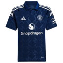 【ポイント15倍】ジュニア マンチェスターユナイテッド 24-25 アウェイ 半袖レプリカユニフォーム 【adidas|アディダス】クラブチームレプリカウェアー...