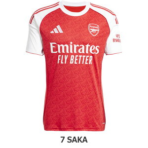 【ポイント15倍】アーセナル 25-26 ホーム 半袖レプリカユニフォーム 7.ブカヨ・サカ 【adidas|アディダス】クラブチームレプリカウェアーksj38-ji9517-7-s