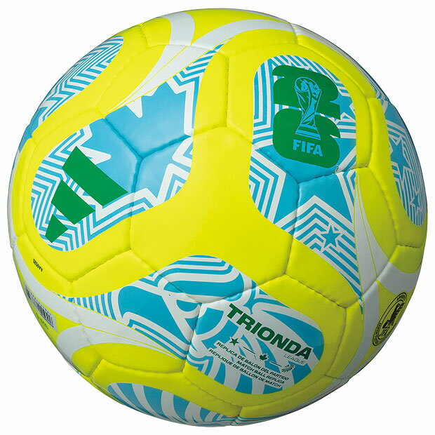トリオンダ リーグ 4号球 公式試合球レプリカ　イエロー×スカイブルー　【adidas|アディダス】サッカー..