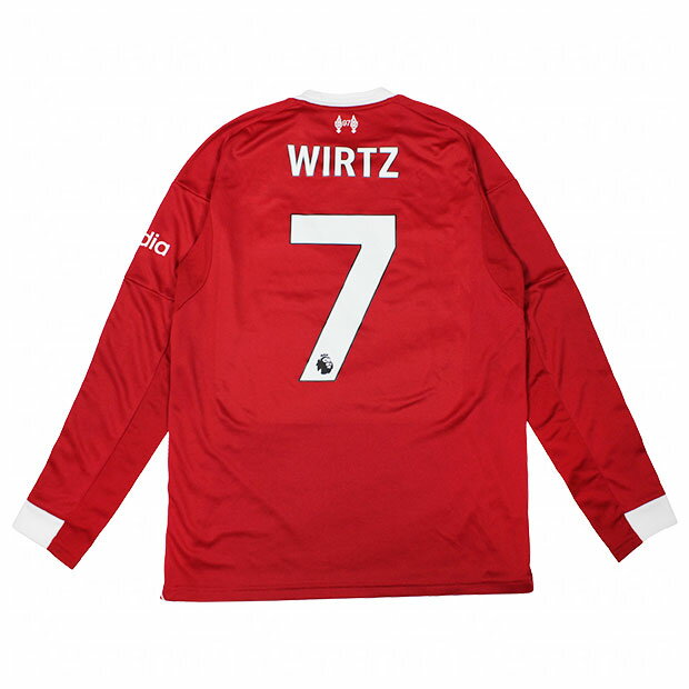 リバプール 25-26 ホーム 長袖レプリカユニフォーム　7.フロリアン・ヴィルツ　【adidas|アディダス】クラブチームレプリカウェアーjyf51-jv6456-7-w