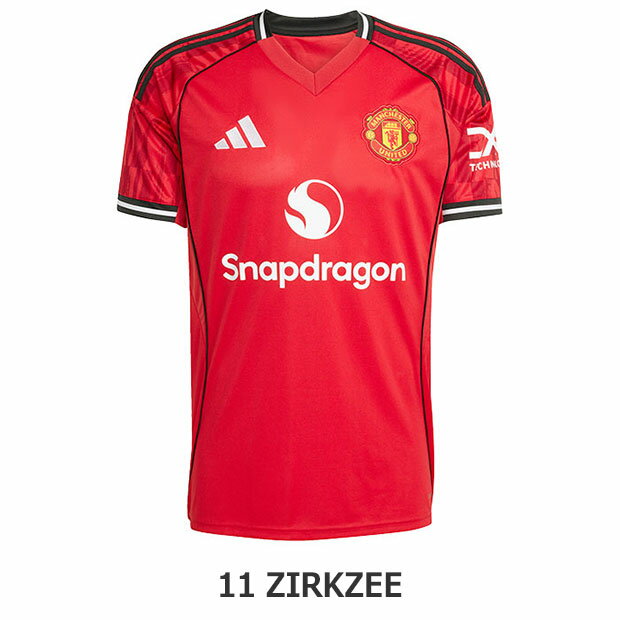 マンチェスターユナイテッド 25-26 ホーム 半袖レプリカユニフォーム　11.ジョシュア・ザークツィー　..