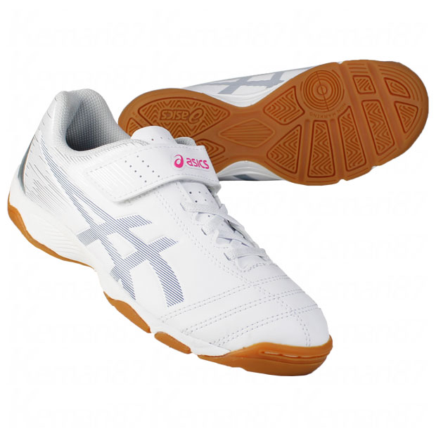 ジュニア ジュニオーレ 6 IN ホワイト×マコブルー 【asics|アシックス】ジュニアフットサルシューズ1104a044-105
